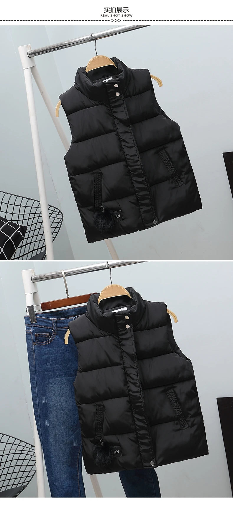 New Fashion Winter Vest For Women Collar Sleeveless Short Coat Women Jacket Waistcoat Female  Autumn Women Clothing