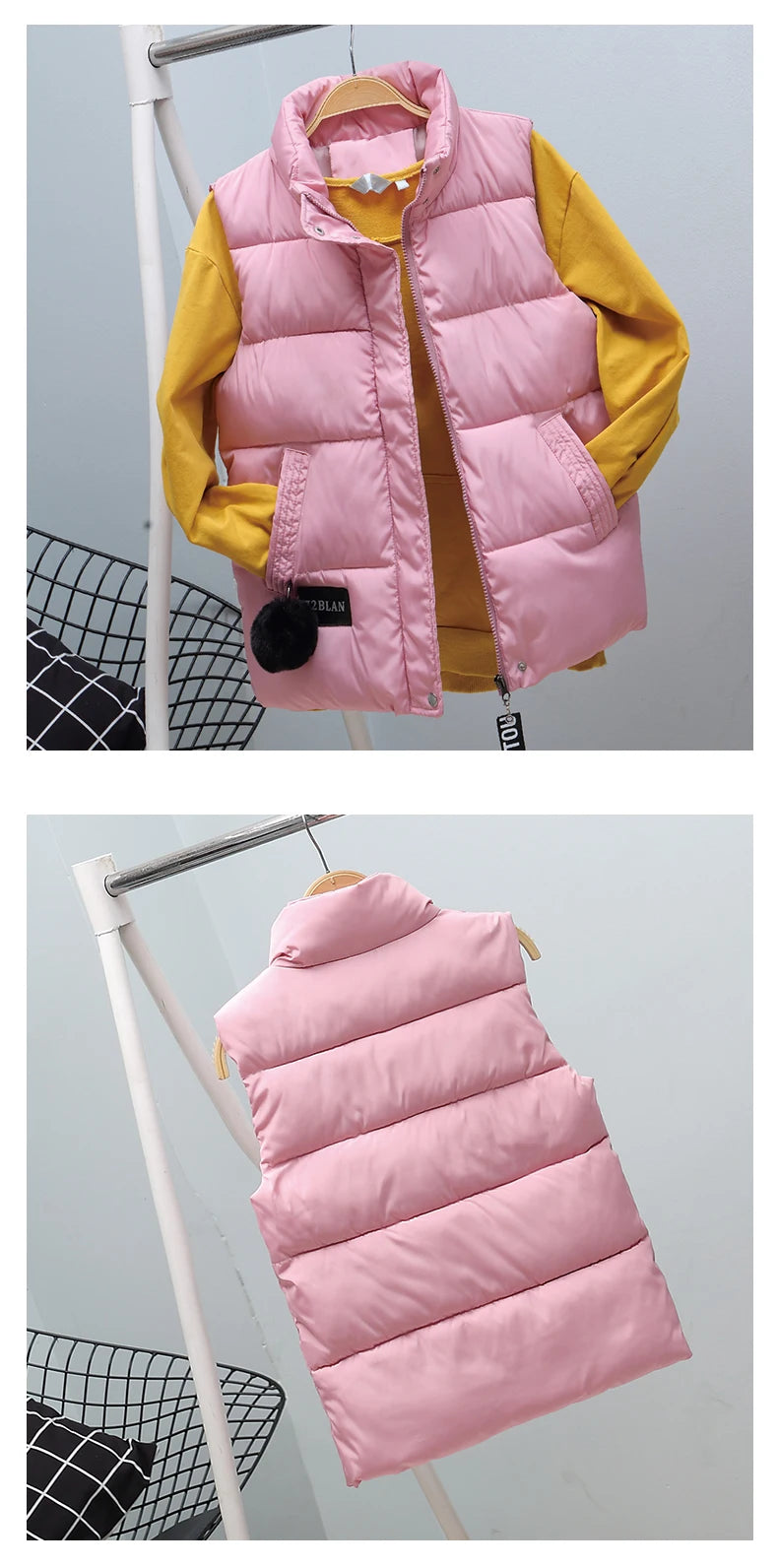 New Fashion Winter Vest For Women Collar Sleeveless Short Coat Women Jacket Waistcoat Female  Autumn Women Clothing