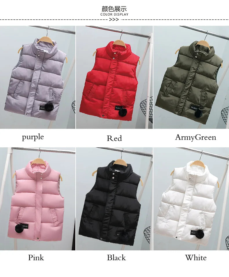 New Fashion Winter Vest For Women Collar Sleeveless Short Coat Women Jacket Waistcoat Female  Autumn Women Clothing