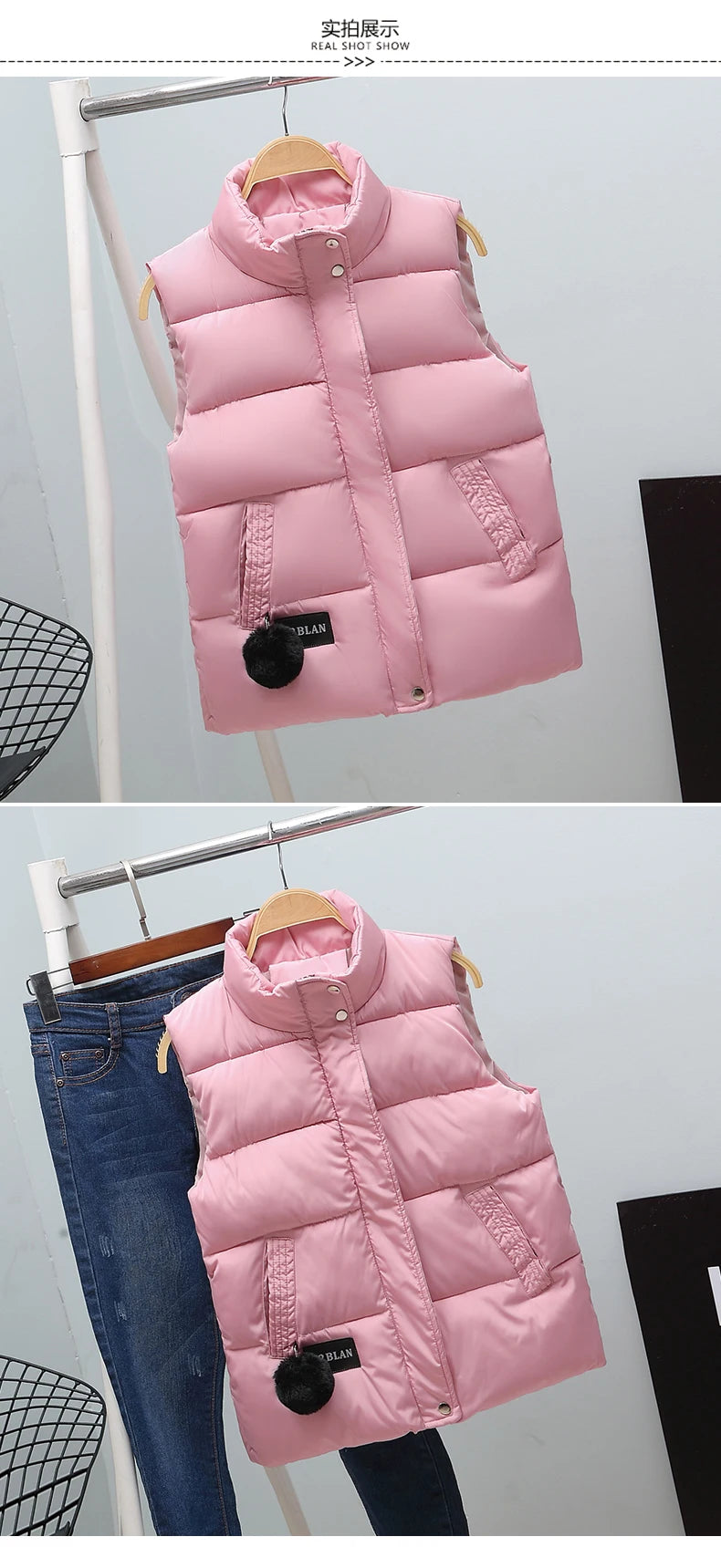 New Fashion Winter Vest For Women Collar Sleeveless Short Coat Women Jacket Waistcoat Female  Autumn Women Clothing