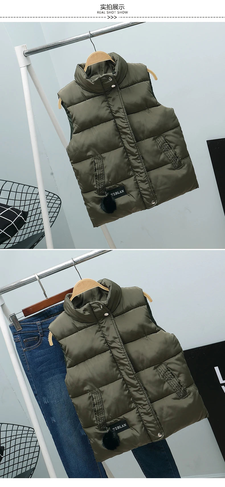 New Fashion Winter Vest For Women Collar Sleeveless Short Coat Women Jacket Waistcoat Female  Autumn Women Clothing