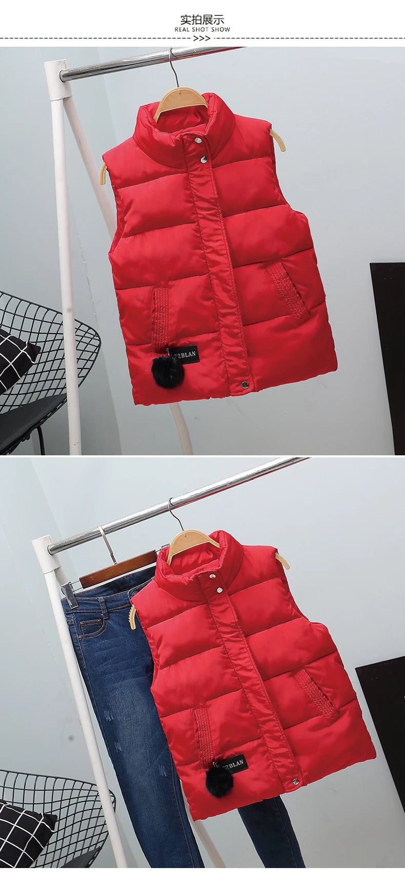 New Fashion Winter Vest For Women Collar Sleeveless Short Coat Women Jacket Waistcoat Female  Autumn Women Clothing