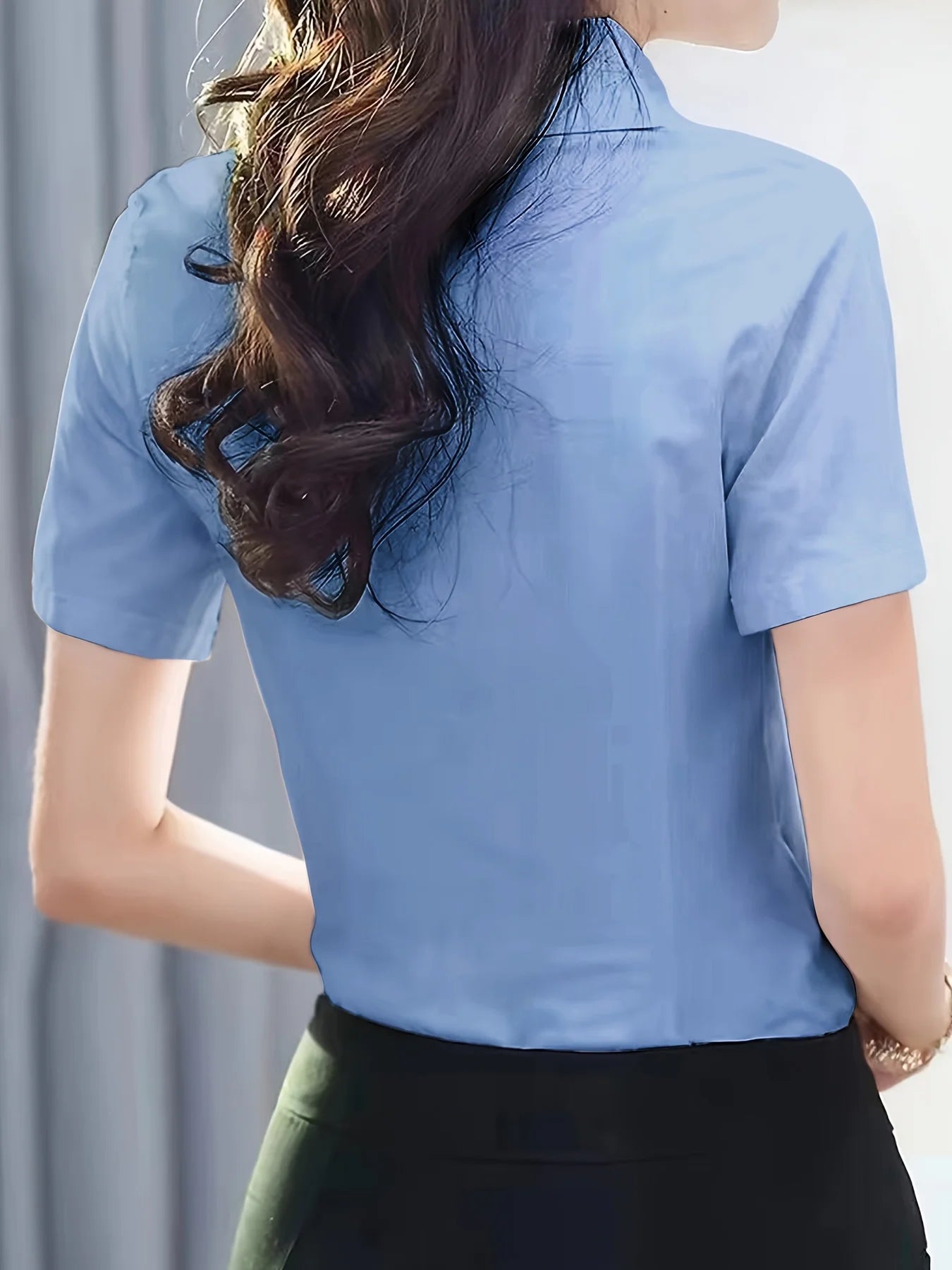 Short-Sleeve Shirts for Women 2025 Summer New Elegant Female Clothing Basic Formal Dress Shirt Blouse Women OL Solid Ladies Tops