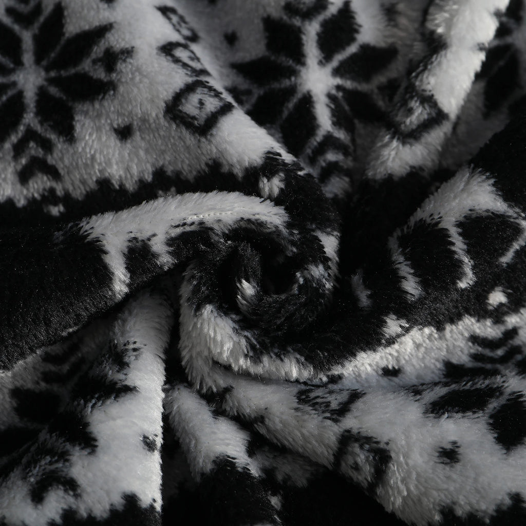 Women Christmas Printed Pajama Pants Winter Warm Soft Plush Sleep Pants Comfy Elastic Waist Home Clothes Bottoms with 2 Pockets