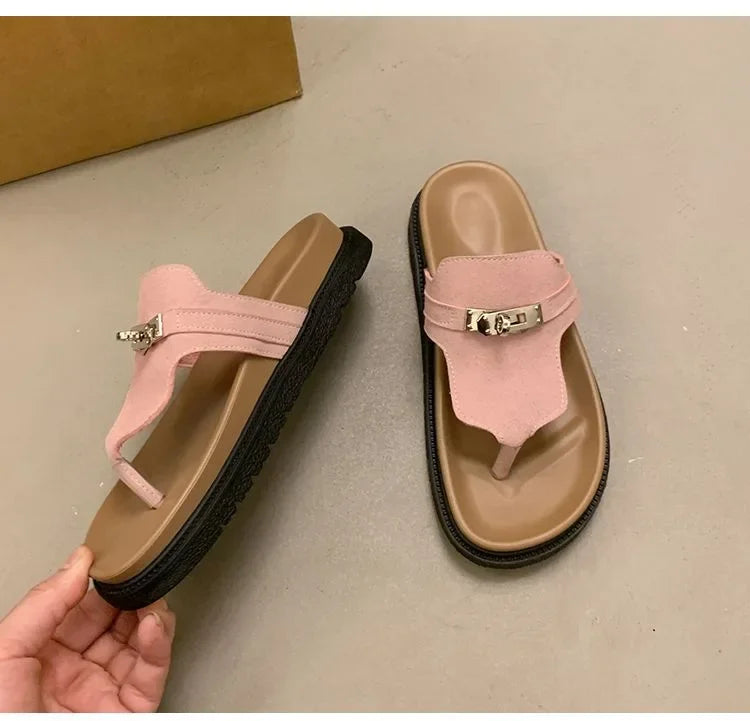 Women Slippers Flats Sandals Summer Shoes 2025 New Casual Trend Woman Flip Flops Sport Slingback Shoes Slides Mujer Sandalias