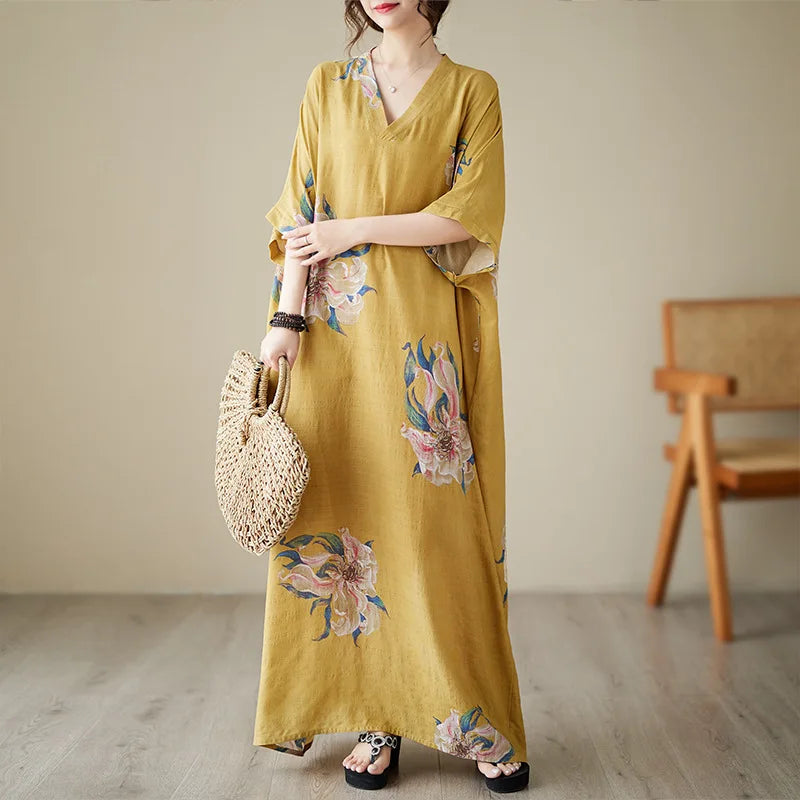 Summer Dress for Women Clothing Streetwear Ethnic Style Bohemian Beach Vintage Clothes Casual Fashion Harajuku Loose Streetwear