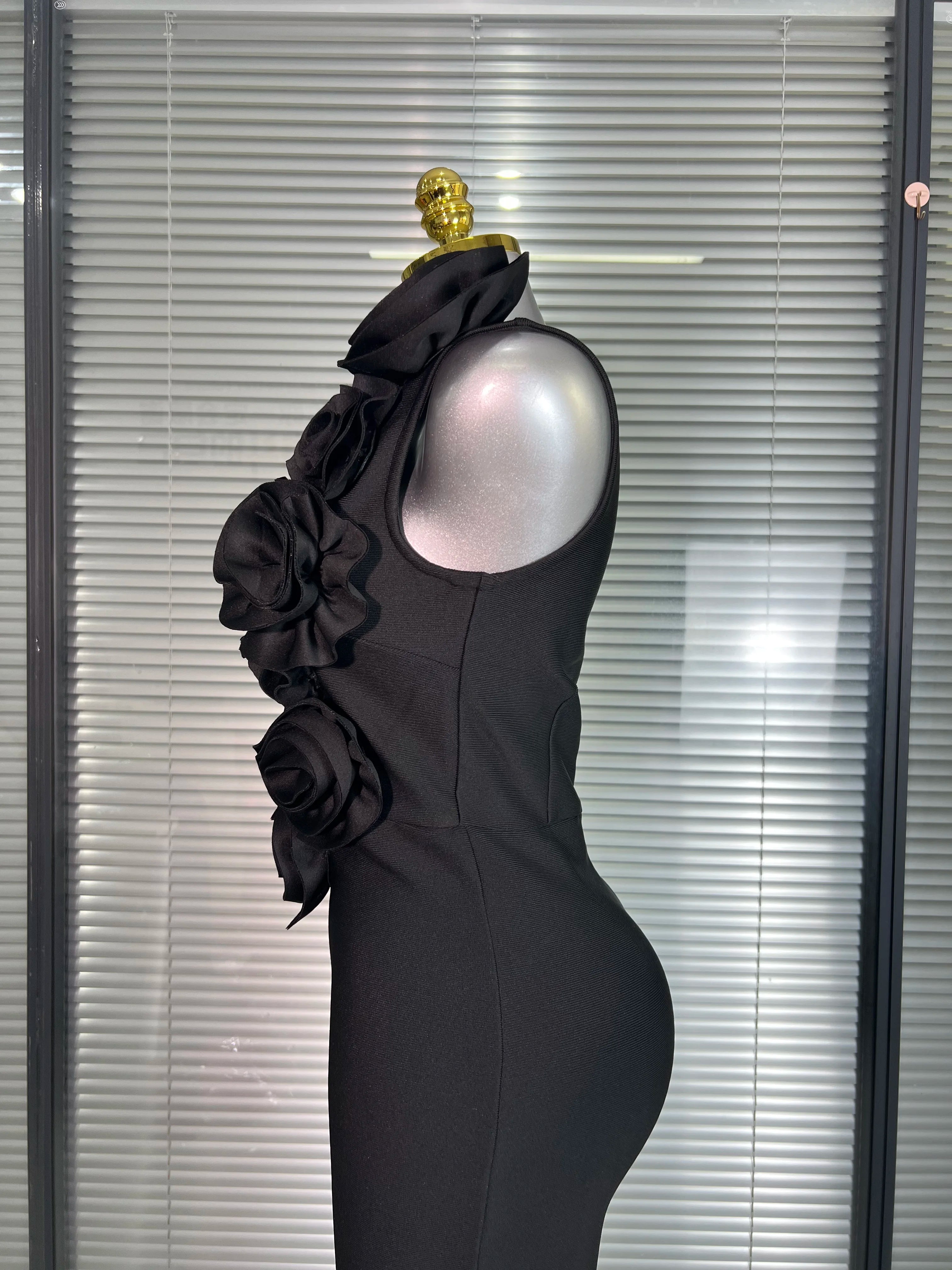 Summer New Women Sexy Red Black Flower Tank Long Bodycon Bandage Dress Birthday Celebrity Party Dress