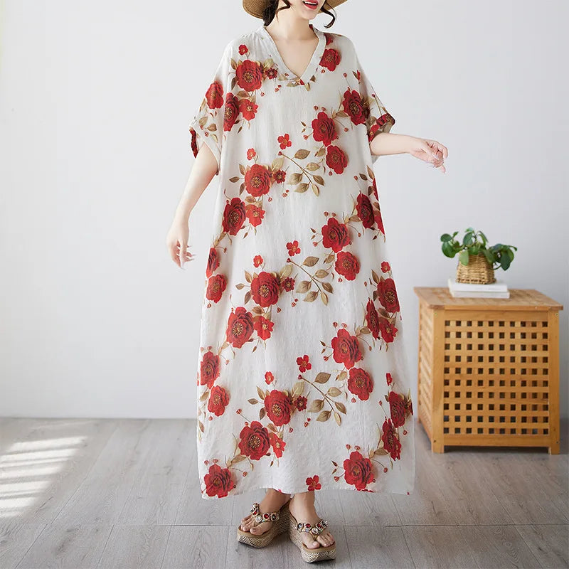 Summer Dress for Women Clothing Streetwear Ethnic Style Bohemian Beach Vintage Clothes Casual Fashion Harajuku Loose Streetwear