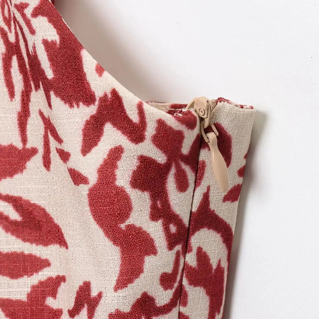 Women's Dresses Summer New Retro Print Dress Female Training Chic Elegant Slim Long Holiday Street Youth Dress Women Clothes