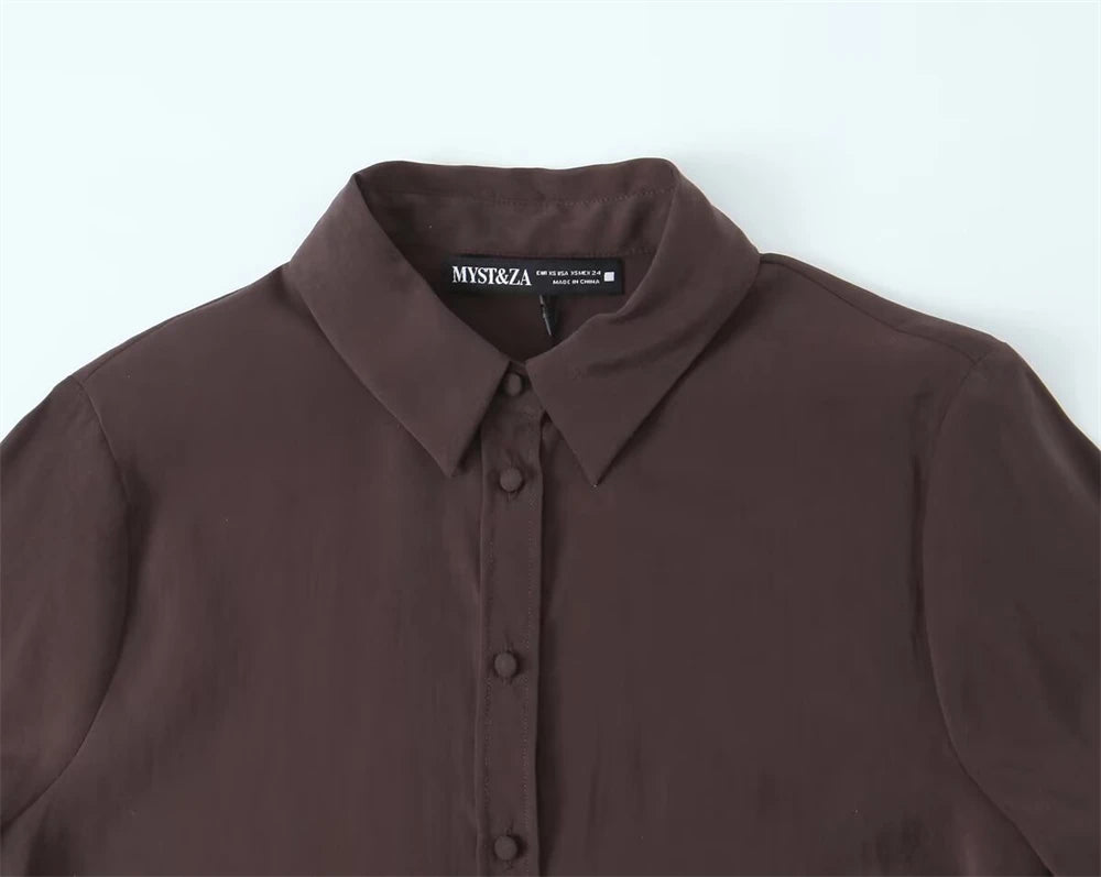 Women's Shirt 2025 New Fashion Autumn Winter Long Sleeve Soft Drape Shirt for Women Casual Chic Ladies Clothes