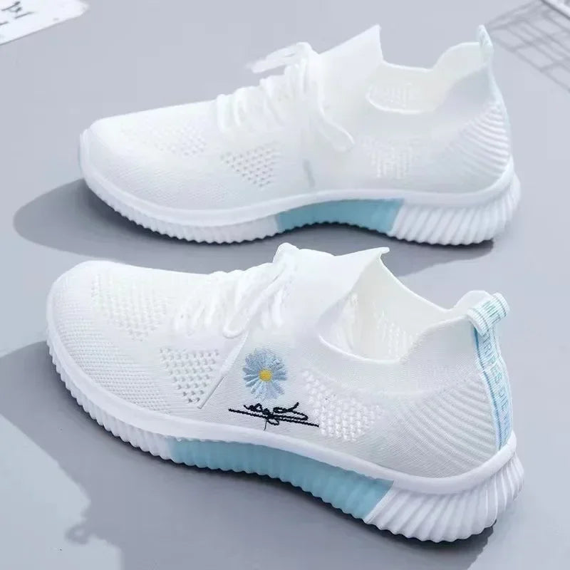 Summer Women Tennis Shoes 2025 Hot Sale Large Versatile Hollow Breathable Gym Sports Shoes Casual Shoes