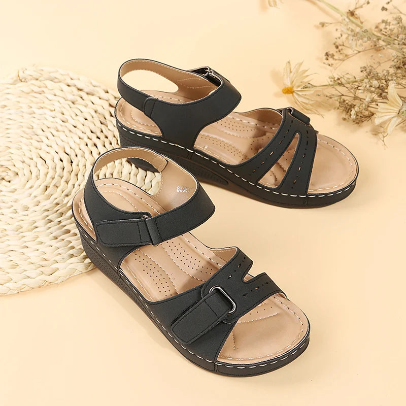 New Summer Trend Women Sandals Soft Bottom Wedge Heels Sandals Women Platform Sandalias Mujer Elegant Wedges Shoes for Women
