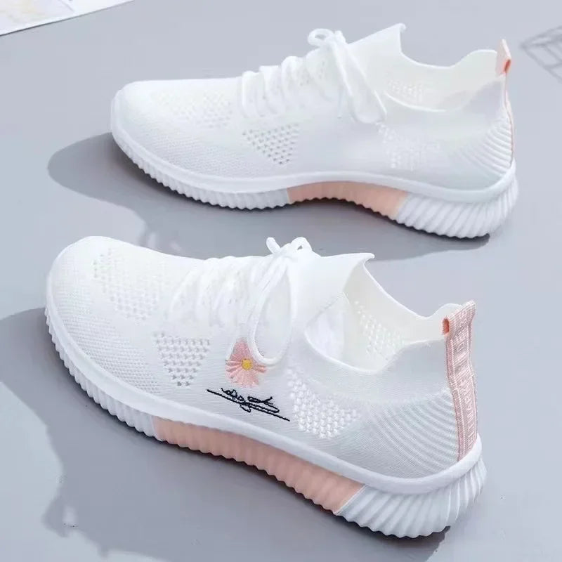 Summer Women Tennis Shoes 2025 Hot Sale Large Versatile Hollow Breathable Gym Sports Shoes Casual Shoes