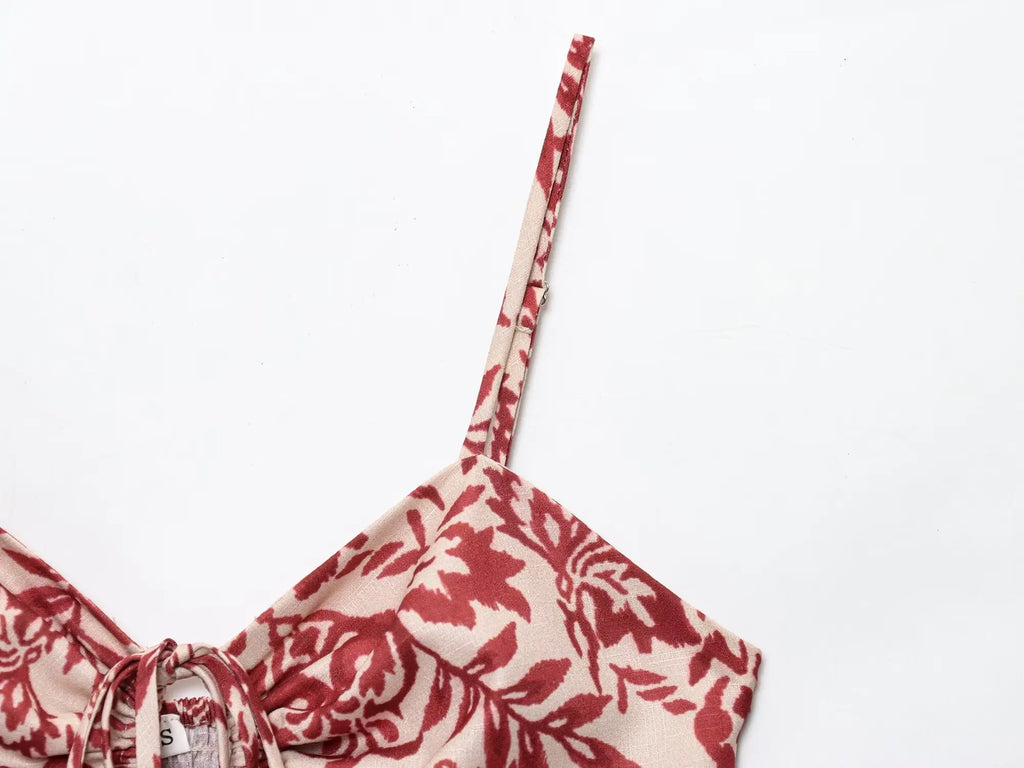 Women's Dresses Summer New Retro Print Dress Female Training Chic Elegant Slim Long Holiday Street Youth Dress Women Clothes