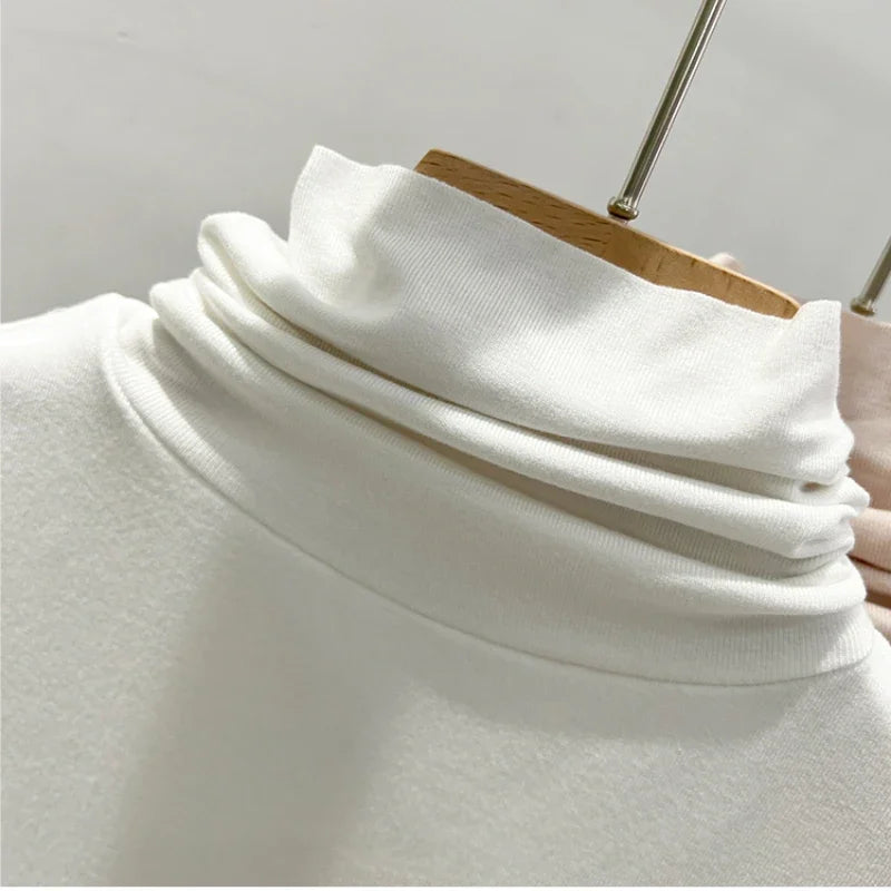 Women Summer Sexy Turtleneck Sleeveless T-Shirts Tops Solid Slim Fit Pullovers Causal Tees Shirts Female Streetwear Basics Tees