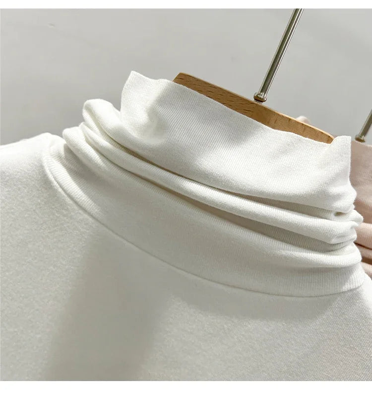 Women Summer Sexy Turtleneck Sleeveless T-Shirts Tops Solid Slim Fit Pullovers Causal Tees Shirts Female Streetwear Basics Tees