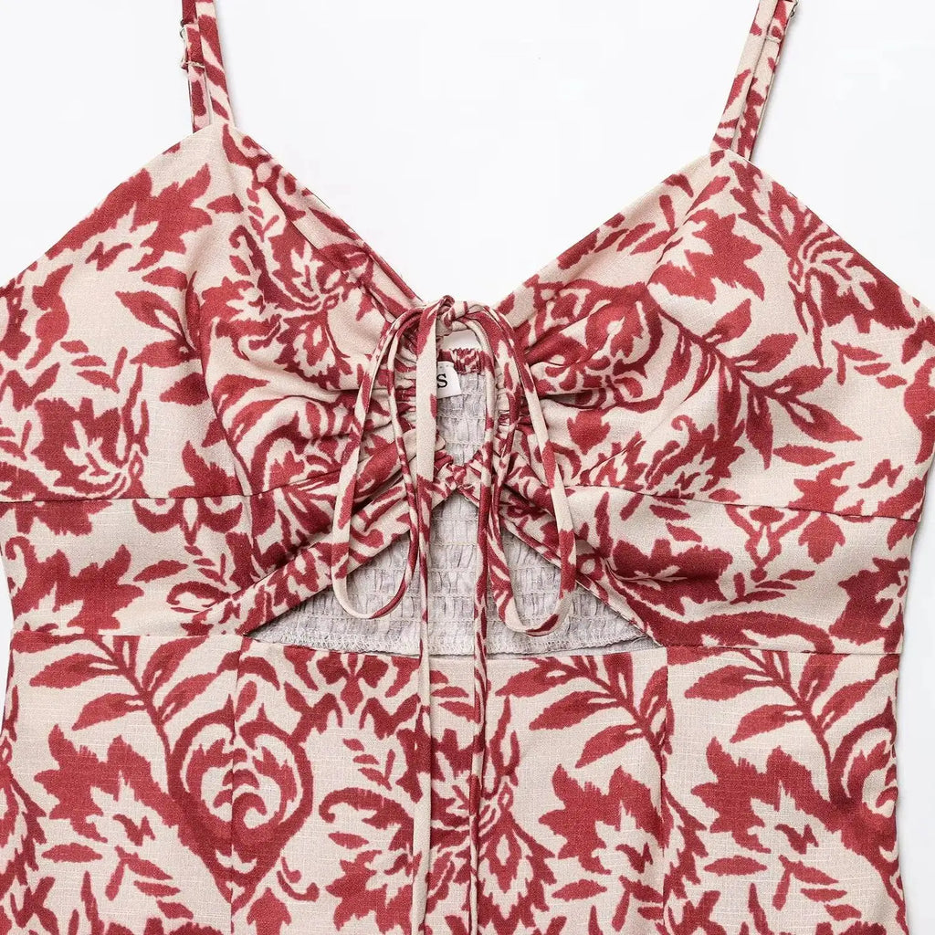 Women's Dresses Summer New Retro Print Dress Female Training Chic Elegant Slim Long Holiday Street Youth Dress Women Clothes