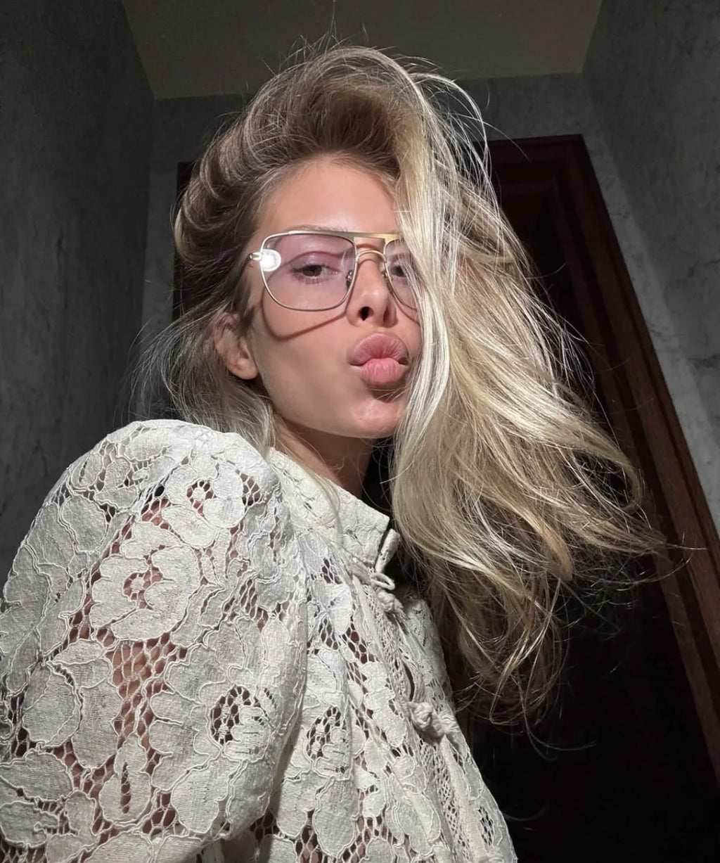 Tossy Summer Lace Printed Shirts Tops Female Hollow Out Fashion Commute Vintage See-Through Blouse Women's Lace Shrug Shirts New