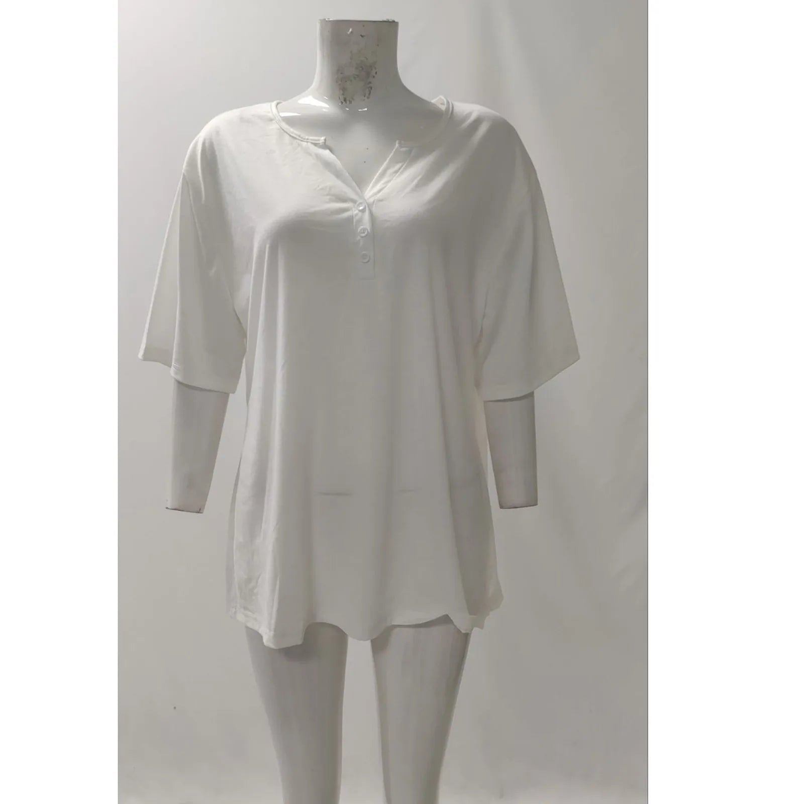 Summer Women T-Shirts 3D Fashion Print Gradient Harajuku T Shirt Oversized Tees for Ladies Clothing New Short Sleeve V-Neck Tops