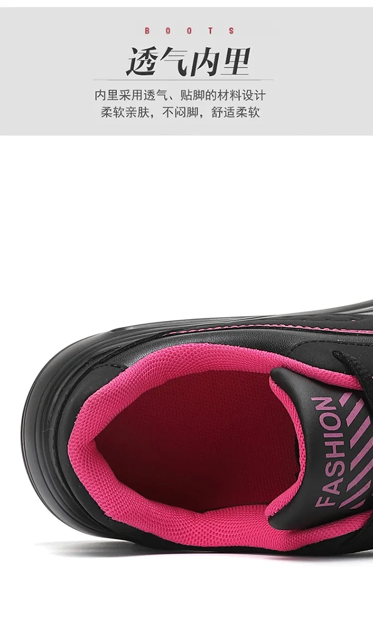 2025 New Women's Fashionable Sneakers Leather Women's Casual Shoes Lace Up Flat Shoes Ladies Lightweight Fitness Walking Shoes