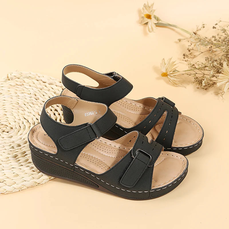 New Summer Trend Women Sandals Soft Bottom Wedge Heels Sandals Women Platform Sandalias Mujer Elegant Wedges Shoes for Women