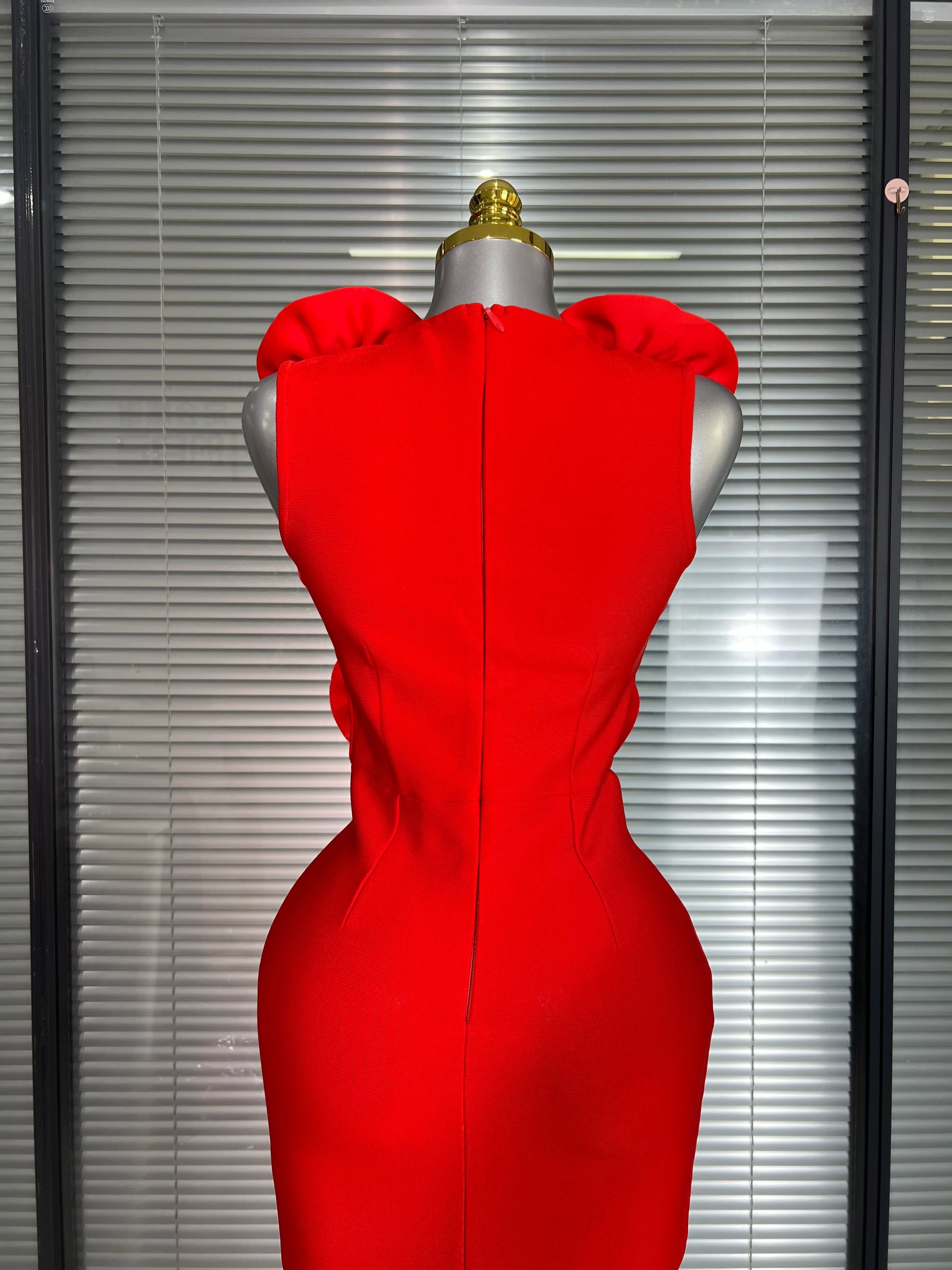 Summer New Women Sexy Red Black Flower Tank Long Bodycon Bandage Dress Birthday Celebrity Party Dress