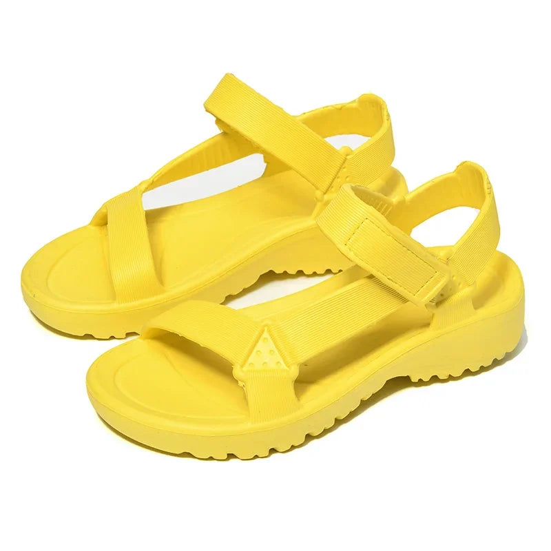 Womens Sandals Summer Trend Anti-slip Wear-resistant Lightweight EVA Flat Sandals for Women Outdoor Beach Shoes for Women
