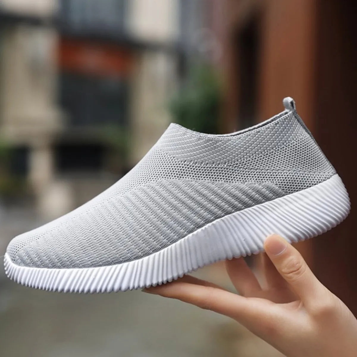 Summer Women's Shoes Breathable Flat Elastic Flat For Women Sneakers Footwear Lightweight Sport Outdoor Mesh Tennis Walking Shoe