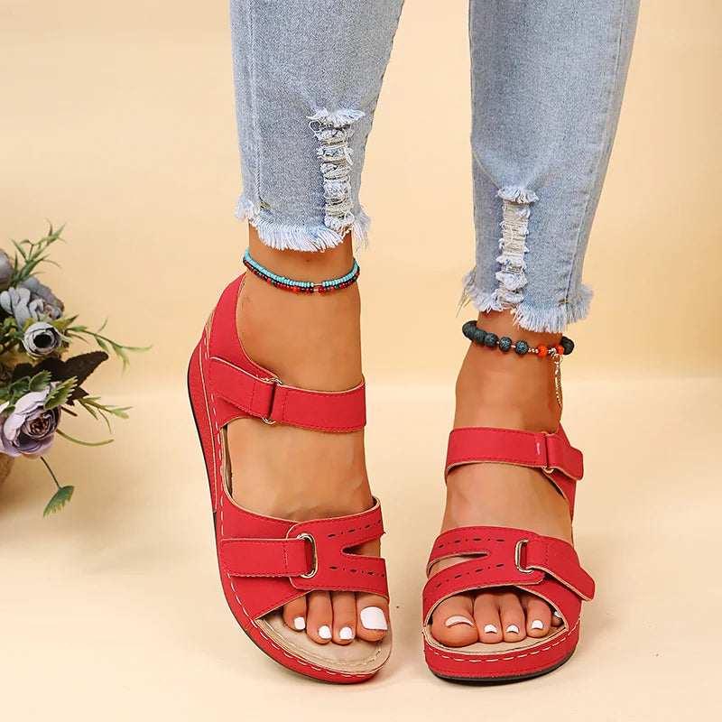 New Summer Trend Women Sandals Soft Bottom Wedge Heels Sandals Women Platform Sandalias Mujer Elegant Wedges Shoes for Women