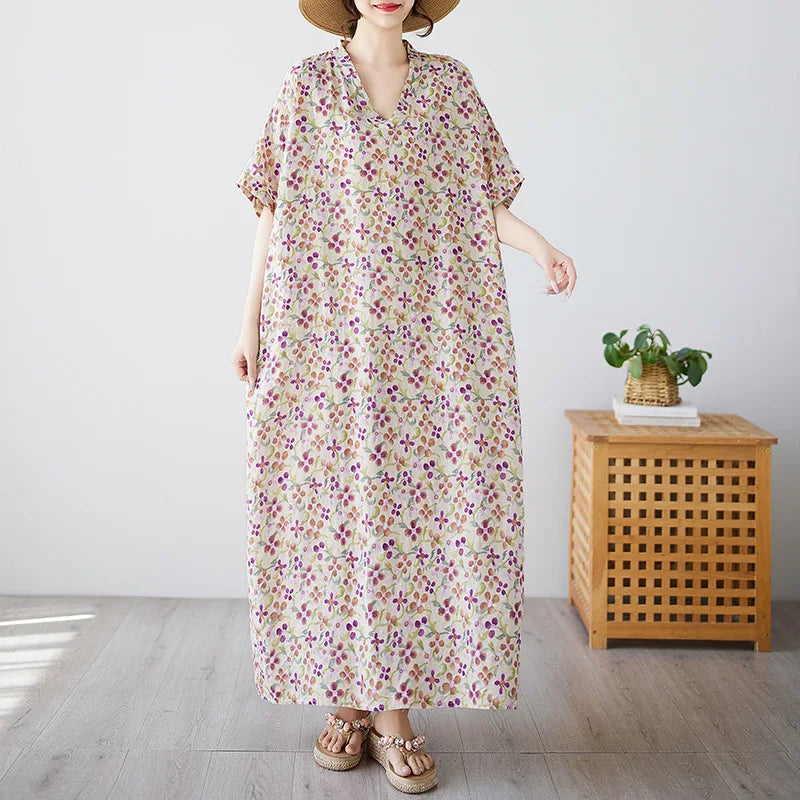 Summer Dress for Women Clothing Streetwear Ethnic Style Bohemian Beach Vintage Clothes Casual Fashion Harajuku Loose Streetwear