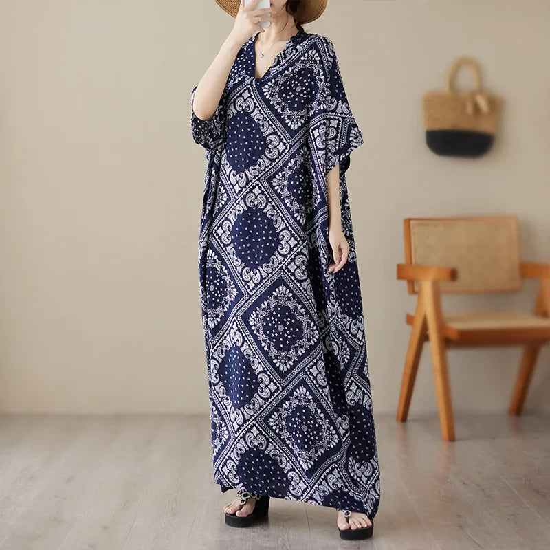 Summer Dress for Women Clothing Streetwear Ethnic Style Bohemian Beach Vintage Clothes Casual Fashion Harajuku Loose Streetwear