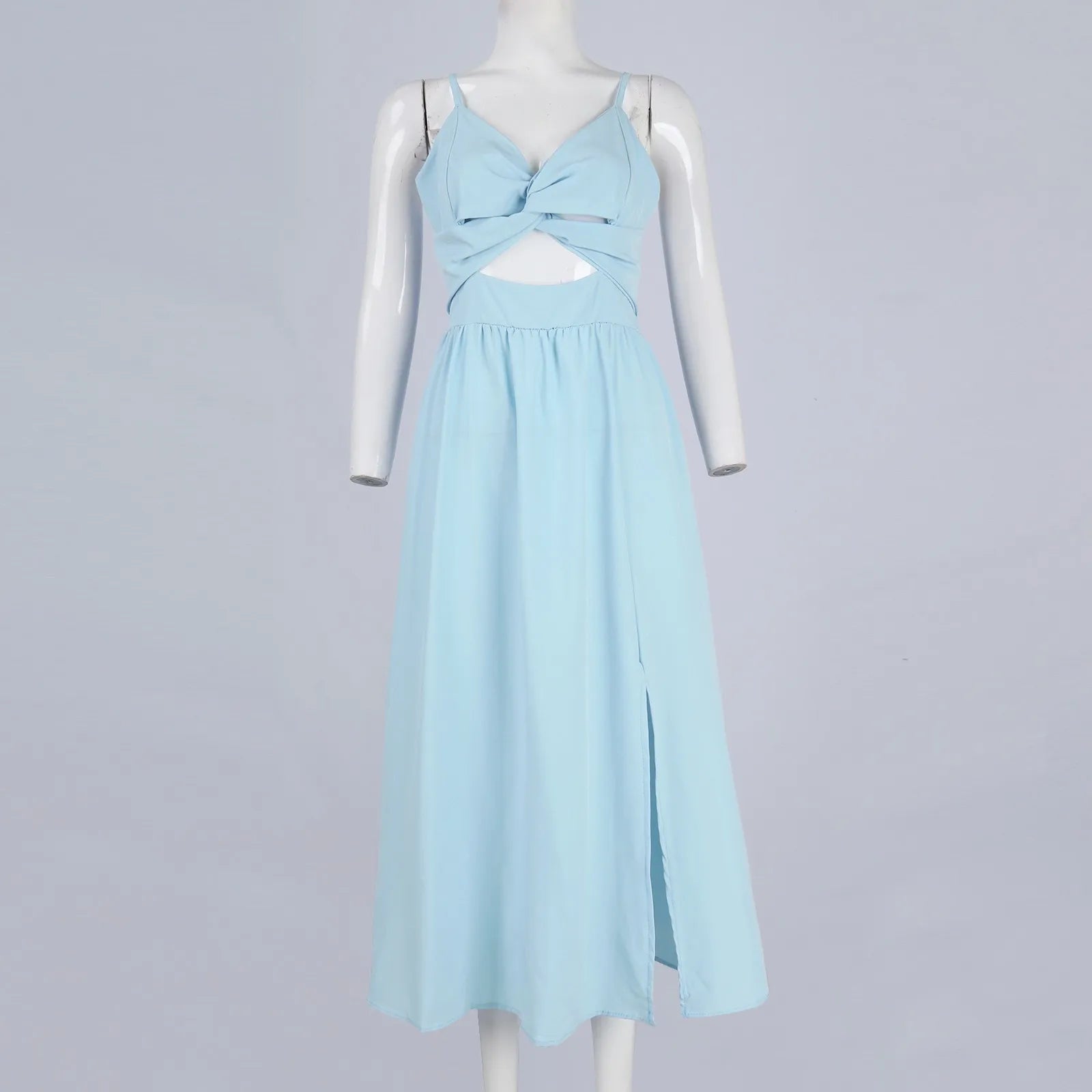 dresses for women trend sexy party dresses V-Neck Big Swing Slimming Backless Sleeveless long Dress Suspenders Hollow vestidos