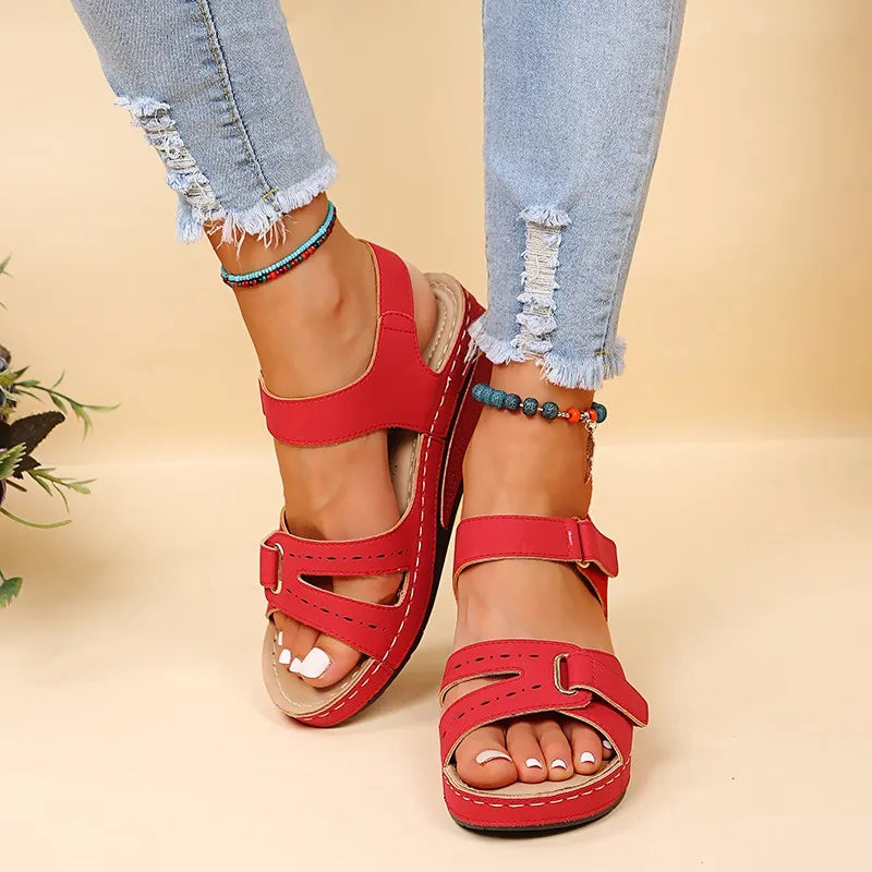 New Summer Trend Women Sandals Soft Bottom Wedge Heels Sandals Women Platform Sandalias Mujer Elegant Wedges Shoes for Women