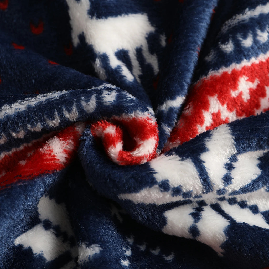 Women Christmas Printed Pajama Pants Winter Warm Soft Plush Sleep Pants Comfy Elastic Waist Home Clothes Bottoms with 2 Pockets