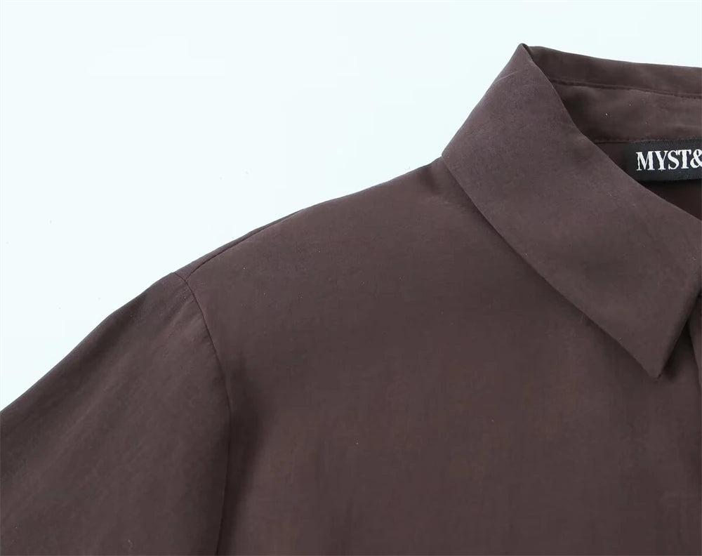 Women's Shirt 2025 New Fashion Autumn Winter Long Sleeve Soft Drape Shirt for Women Casual Chic Ladies Clothes