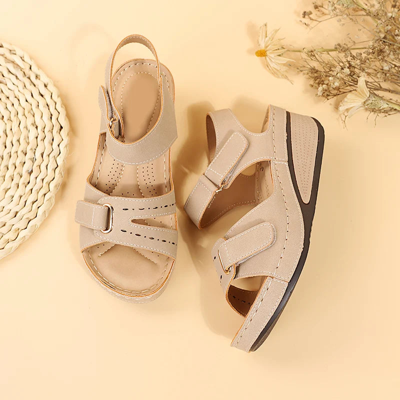 New Summer Trend Women Sandals Soft Bottom Wedge Heels Sandals Women Platform Sandalias Mujer Elegant Wedges Shoes for Women