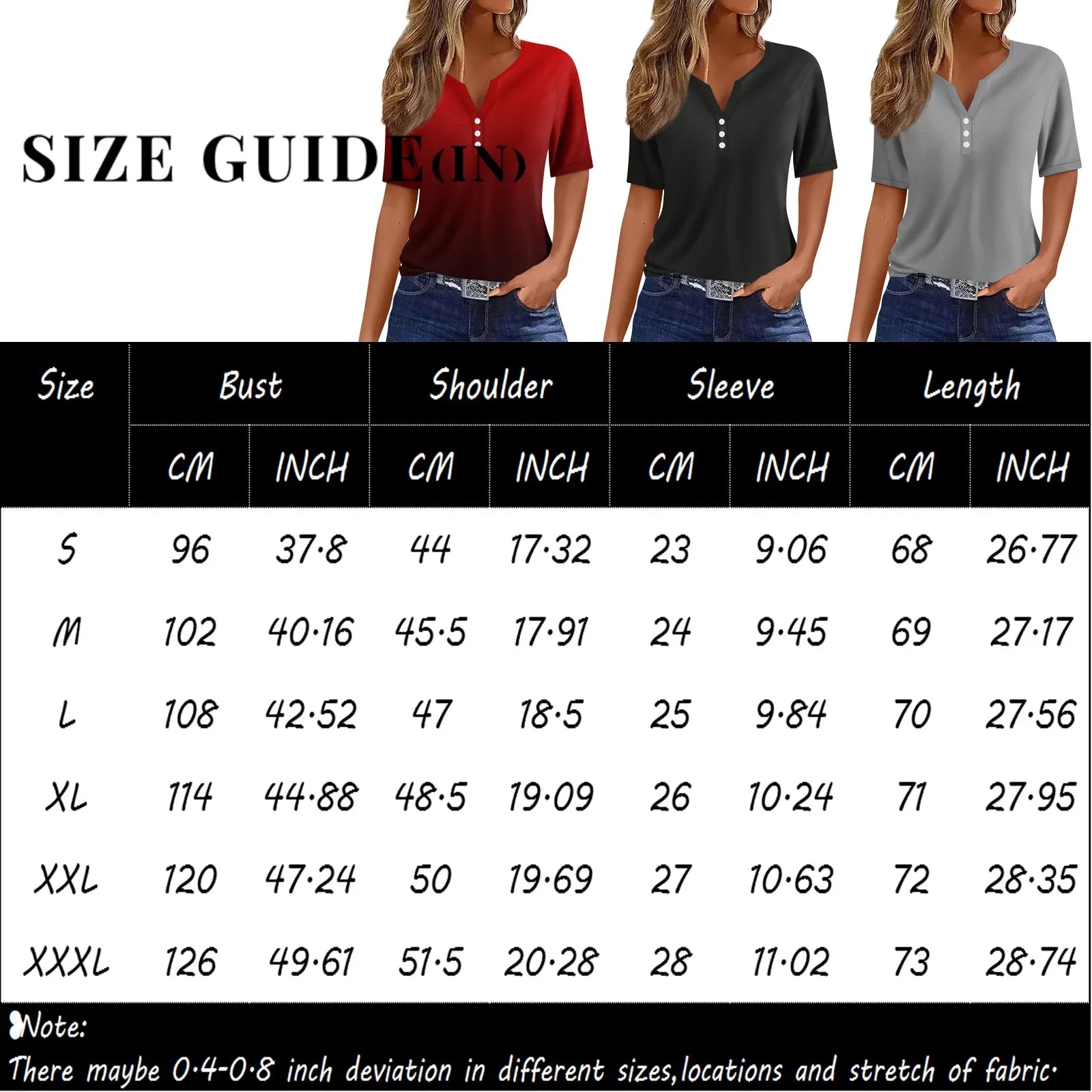 Summer Women T-Shirts 3D Fashion Print Gradient Harajuku T Shirt Oversized Tees for Ladies Clothing New Short Sleeve V-Neck Tops