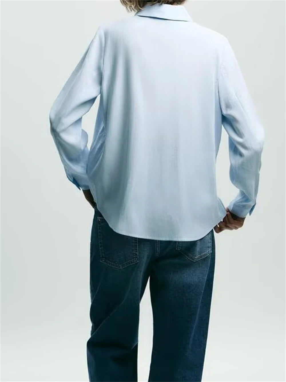 Women's Shirt 2025 New Fashion Autumn Winter Long Sleeve Soft Drape Shirt for Women Casual Chic Ladies Clothes