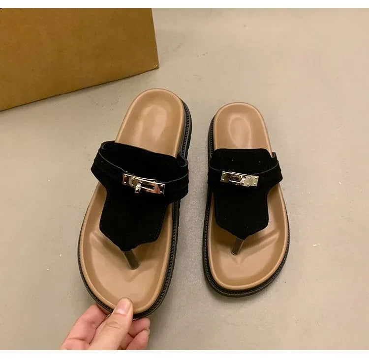 Women Slippers Flats Sandals Summer Shoes 2025 New Casual Trend Woman Flip Flops Sport Slingback Shoes Slides Mujer Sandalias