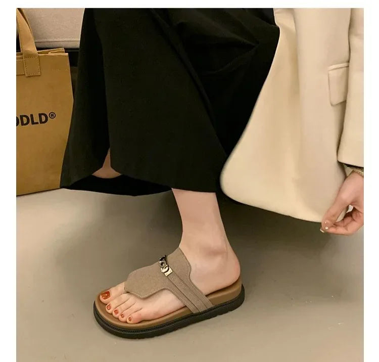 Women Slippers Flats Sandals Summer Shoes 2025 New Casual Trend Woman Flip Flops Sport Slingback Shoes Slides Mujer Sandalias