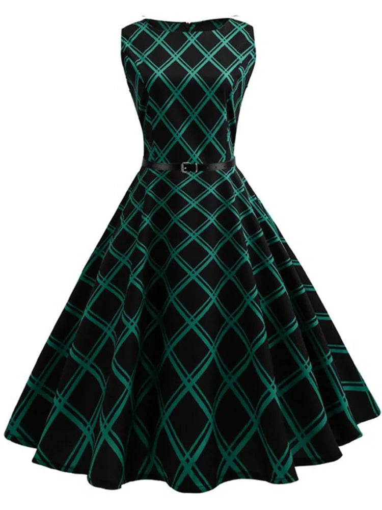 Summer Women Dresses Casual Floral Retro Vintage 50s 60s Robe Rockabilly Swing Pinup Vestidos Valentines Day Party Dress