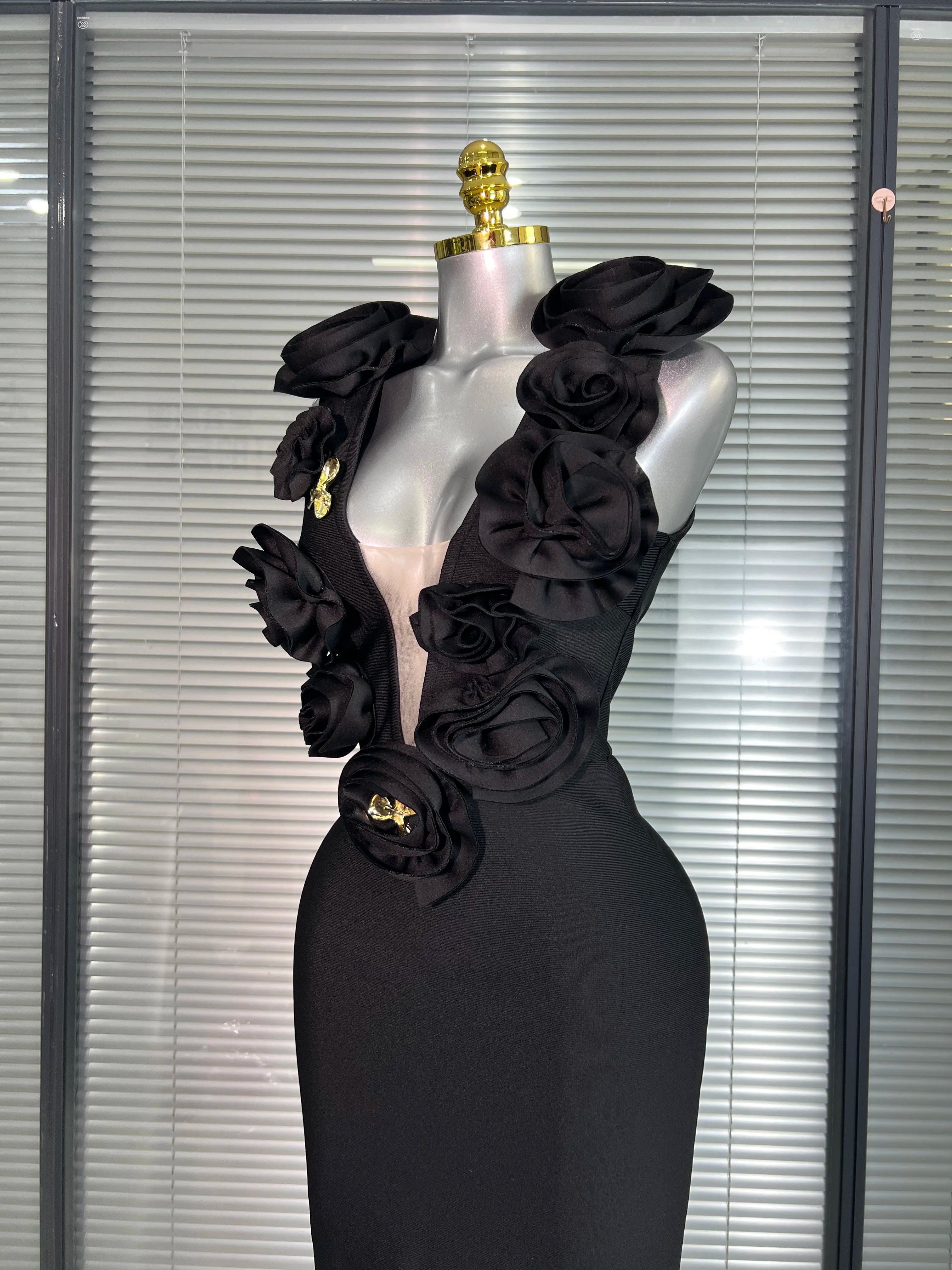 Summer New Women Sexy Red Black Flower Tank Long Bodycon Bandage Dress Birthday Celebrity Party Dress